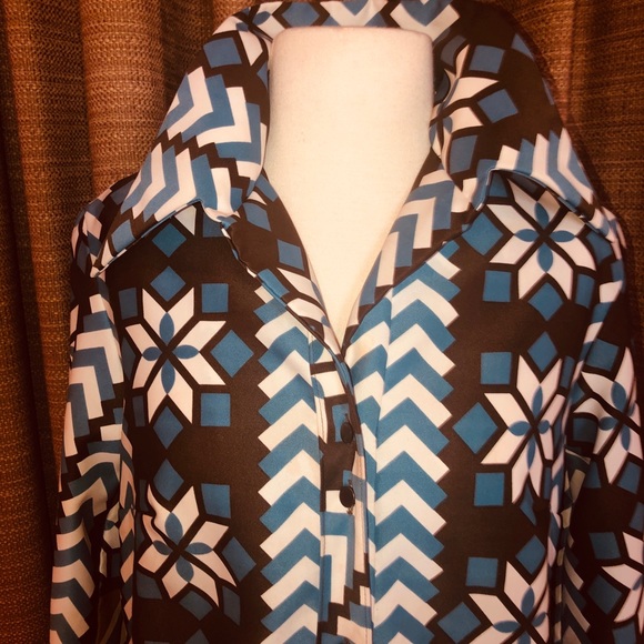 LANVIN VINTAGE Maxi dress bold blues and gold - Picture 6 of 16